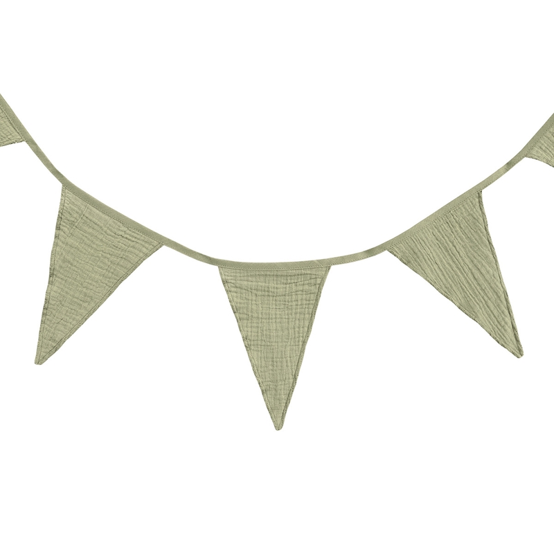 Wimpelkette Musselin hellgrün 330cm