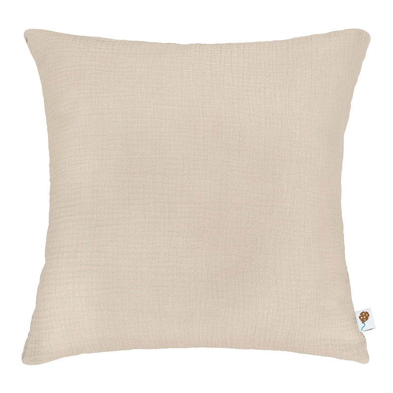 Kissenbezug Musselin beige 40x40cm
