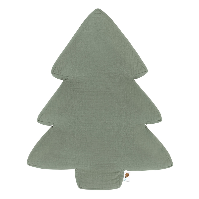 Kissen &#039;Tannenbaum&#039; Musselin khaki 40cm