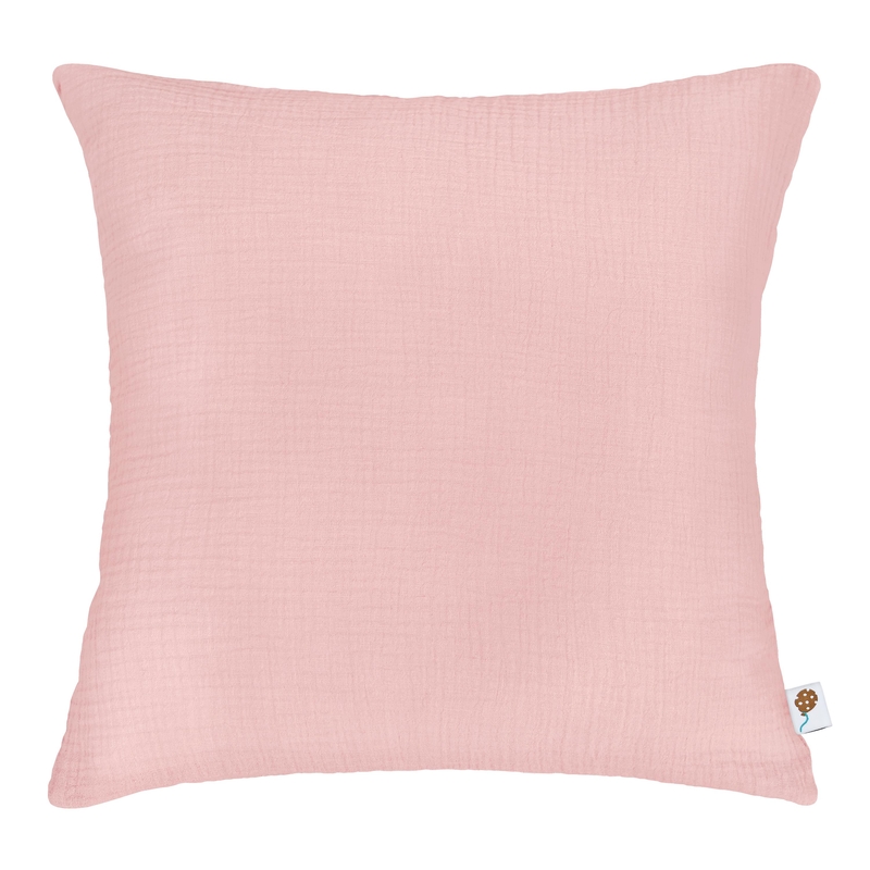 Kissenbezug Musselin rosa 50x50cm handmade