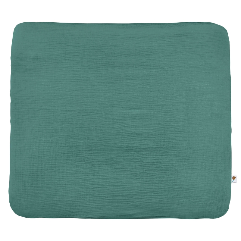 Wickelauflagenbezug Musselin jade 85x75cm