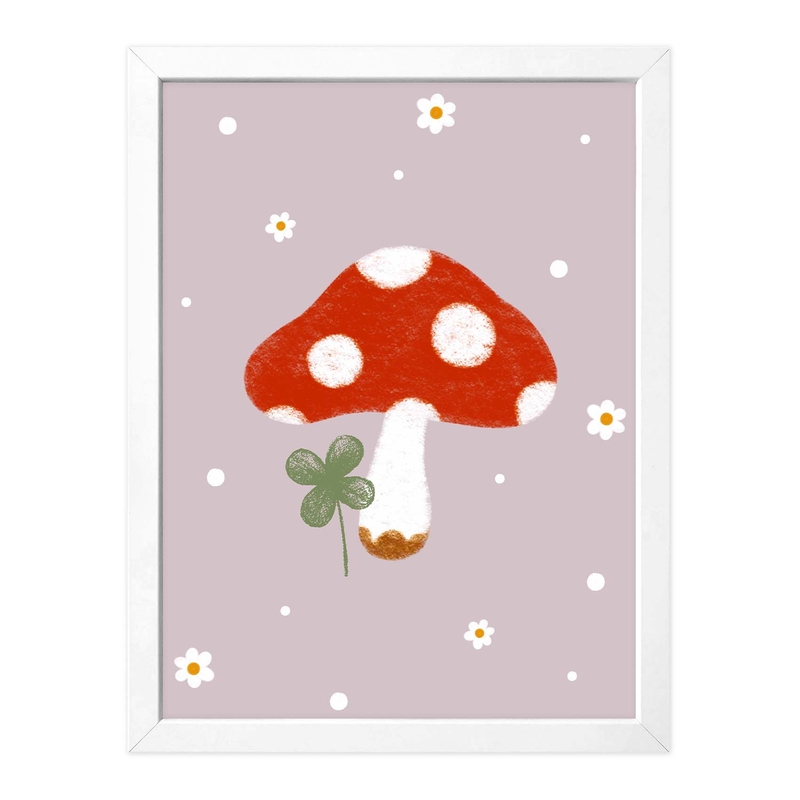 Kinderposter &#039;Fliegenpilz&#039; flieder 30x40cm