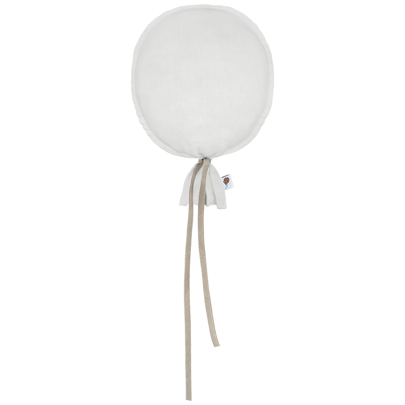 Leinen Kinderzimmer Wanddeko &#039;Luftballon&#039; weiß