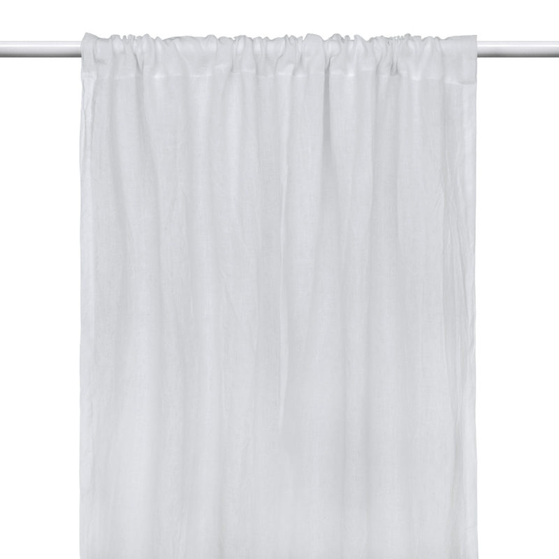 Leinen Vorhang weiß H 240cm handmade