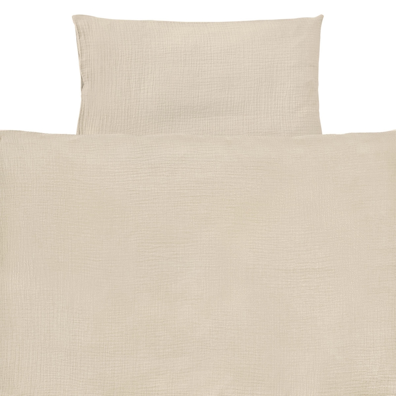 Kinderbettwäsche Musselin beige 100x135cm