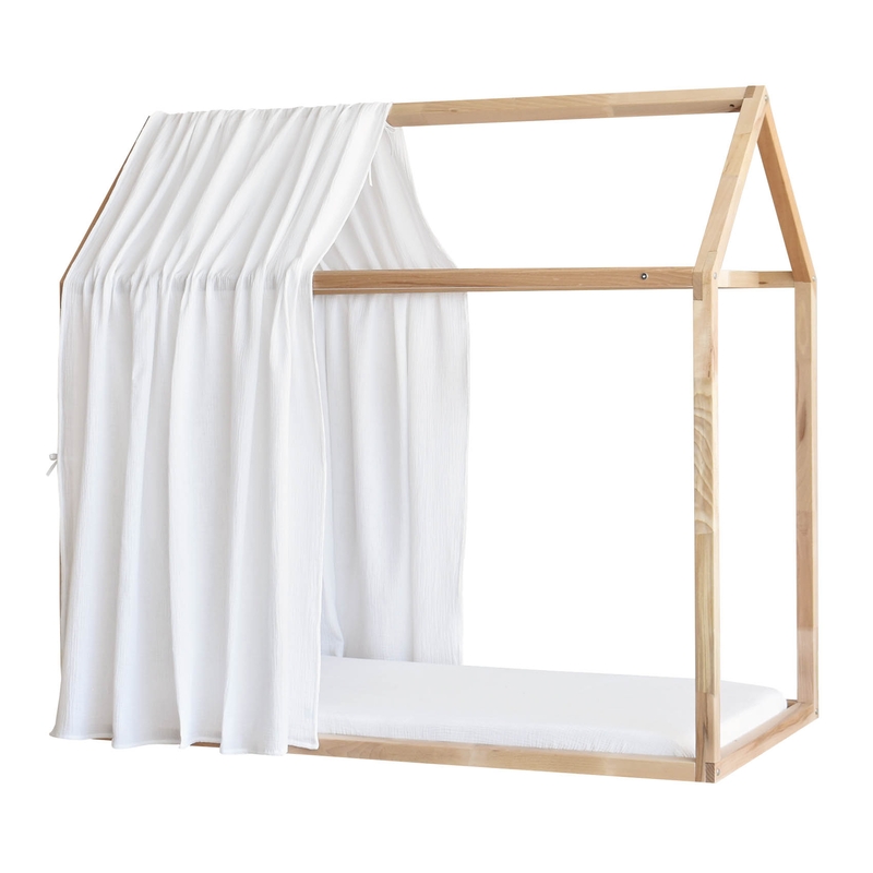 Bio Hausbett-Himmel Musselin weiß 1 Stück