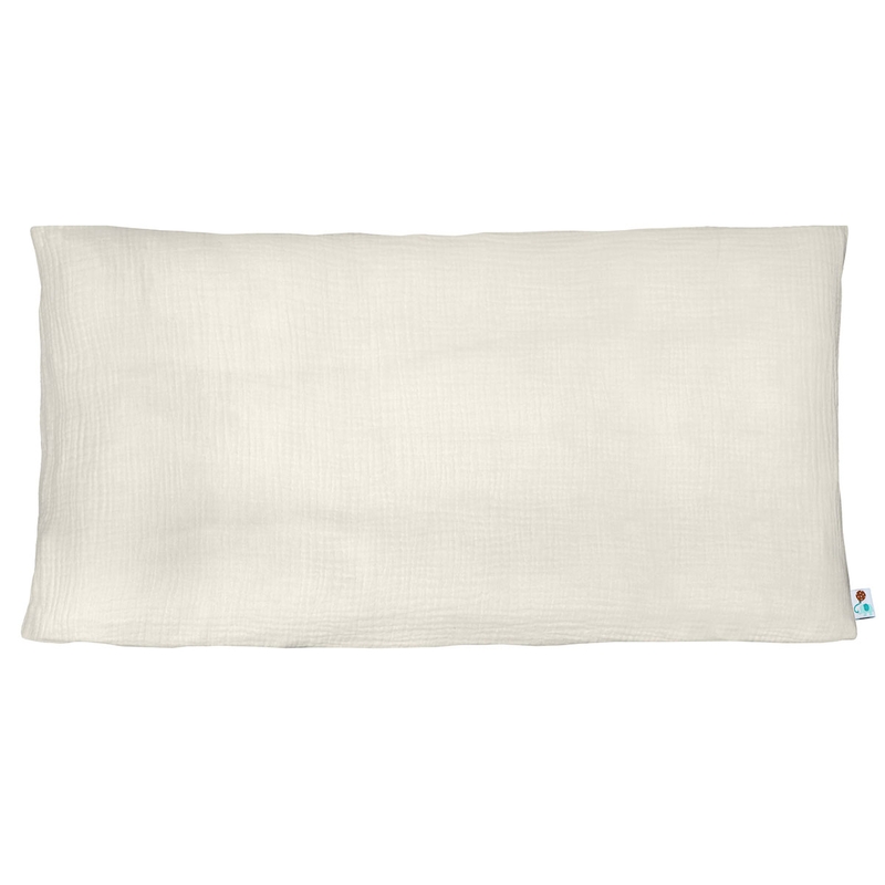 Bio Kissenbezug Musselin creme 40x80cm handmade