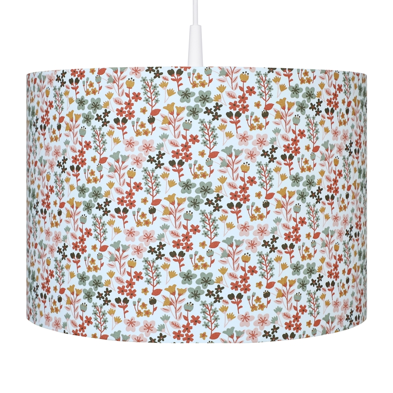 Kinderlampe &#039;Blumen&#039; rostrot handmade