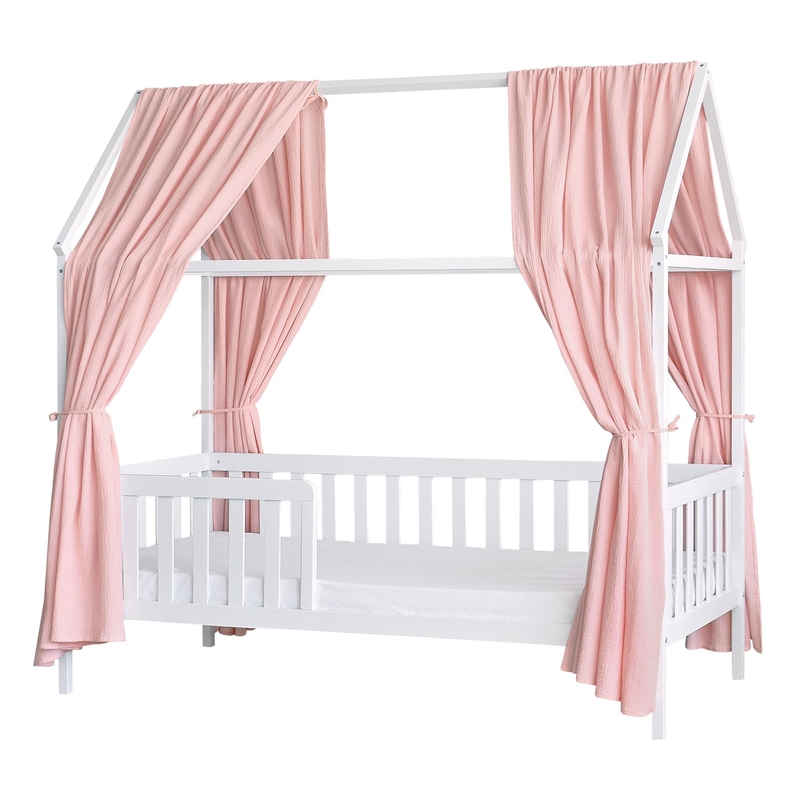 2er Set Hausbett-Himmel rosa 350cm