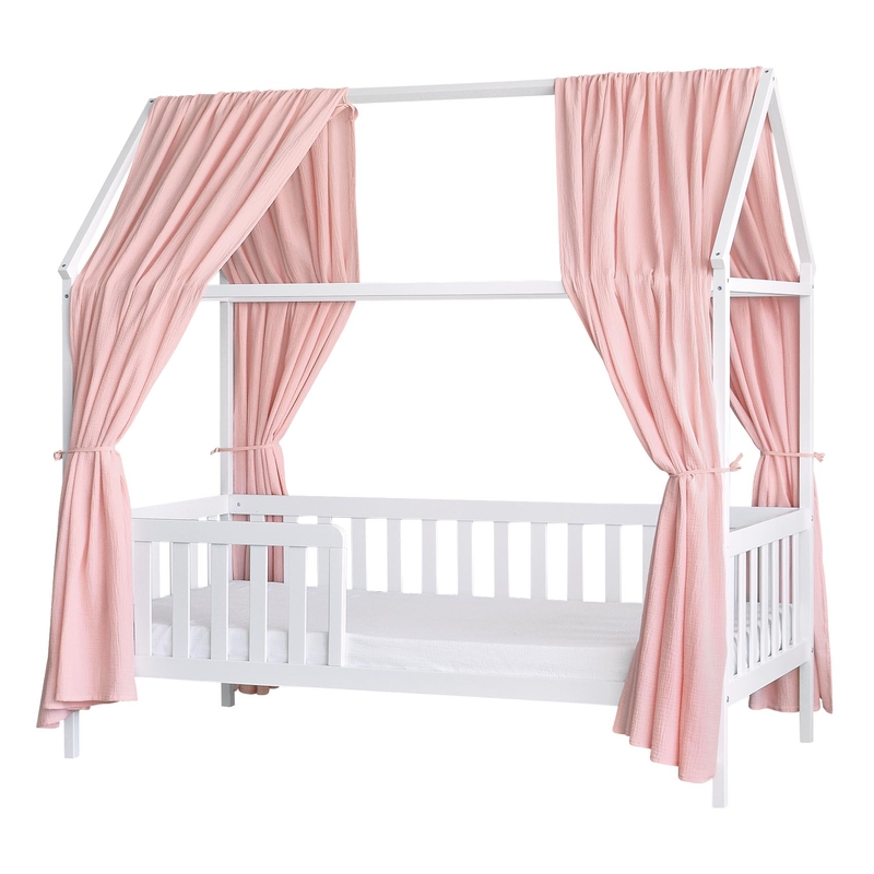 2er Set Bio Hausbett-Himmel rosa 350cm