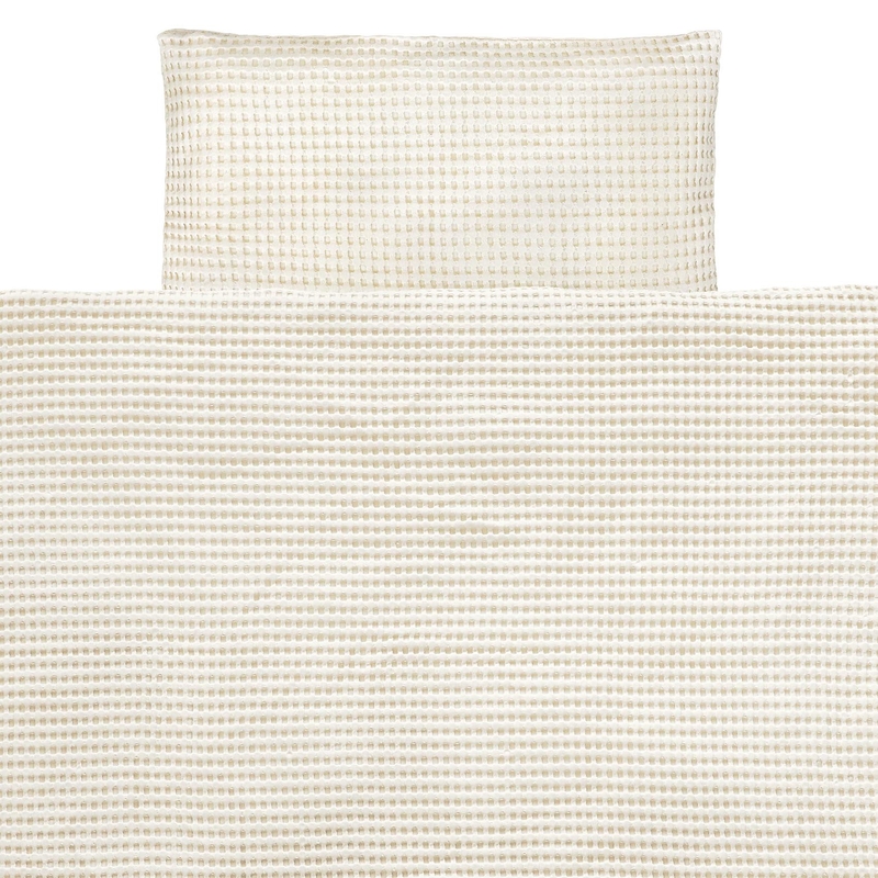 Kinderbettwäsche Waffel creme 100x135cm