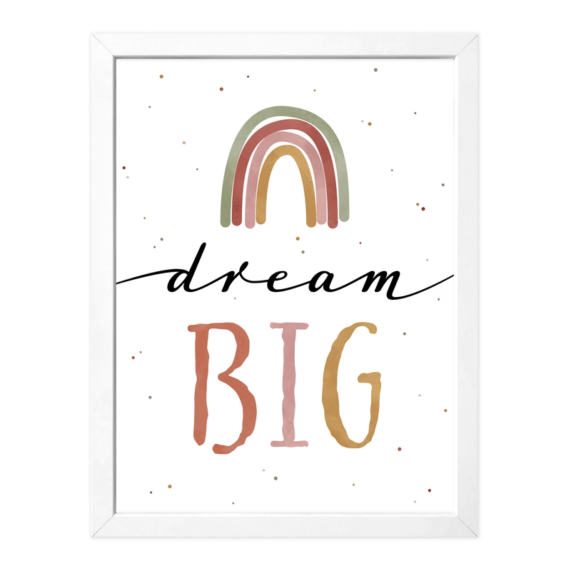 Poster &#039;Dream big&#039; rostrot 30x40cm