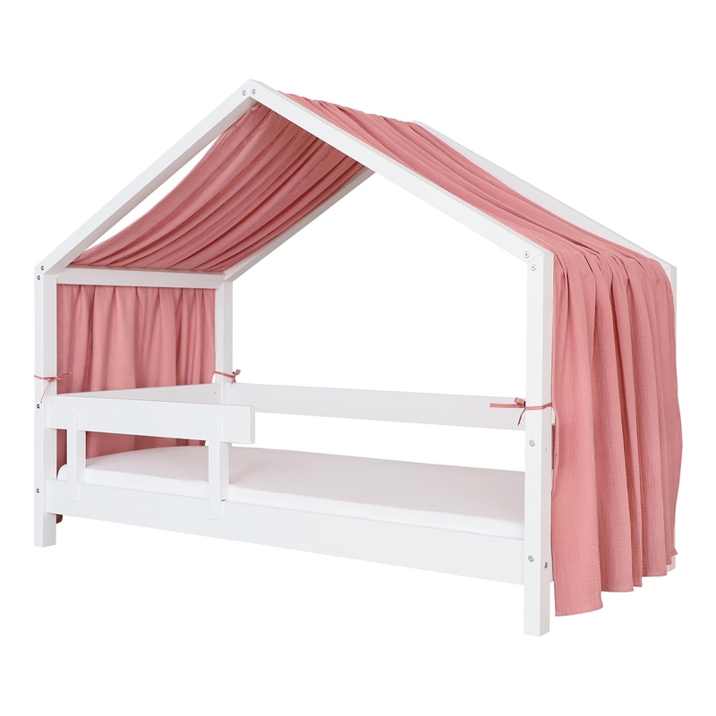 Bio Hausbett-Himmel Musselin altrosa 360cm