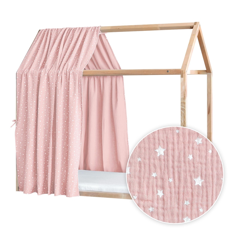 Hausbett-Himmel &#039;Sterne&#039; rosa 315cm 1 Stück