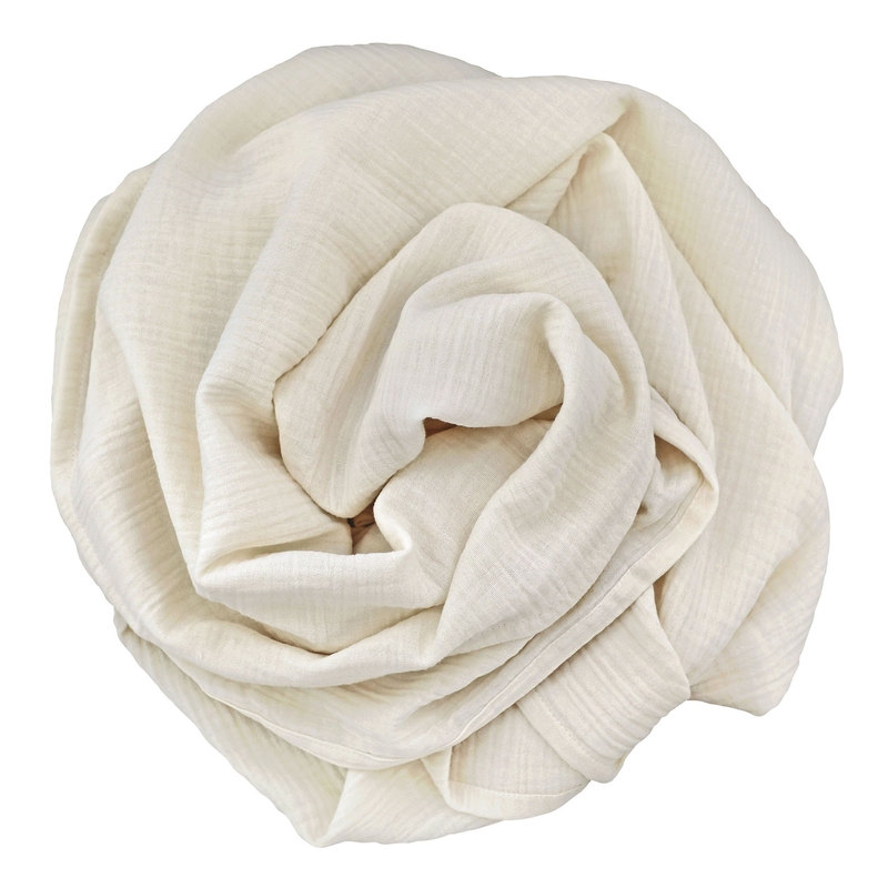Bio Swaddle/Pucktuch Musselin creme 120x120cm
