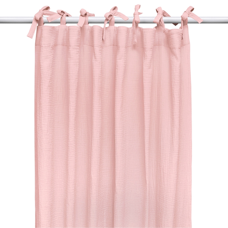 Vorhang Musselin rosa H 240cm handmade
