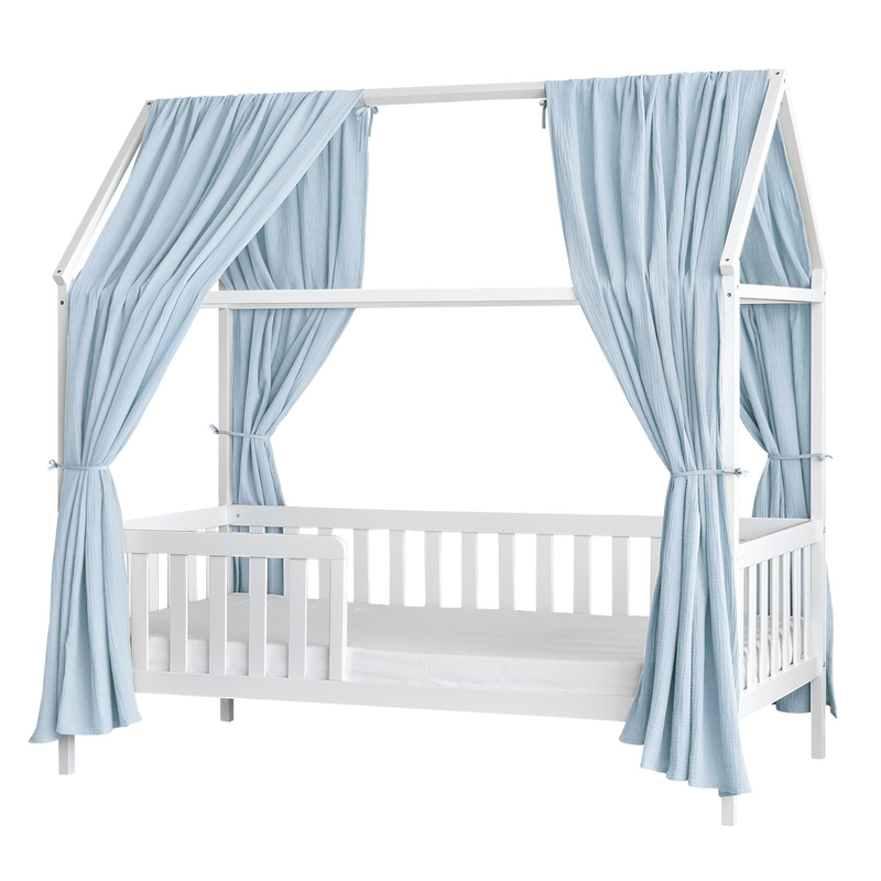 2er Set Hausbett-Himmel hellblau 350cm