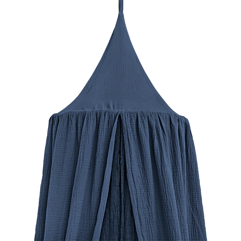 Bio Baldachin Musselin jeansblau 250cm