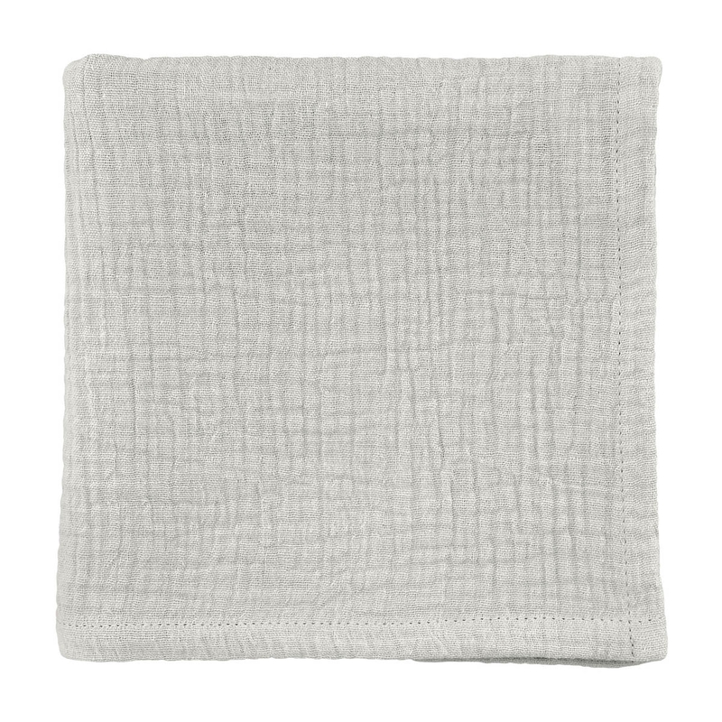 Bio Baby Mulltuch hellgrau 70x70cm