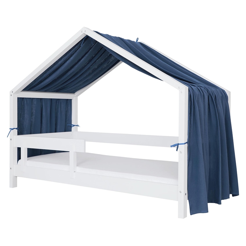 Bio Hausbett-Himmel Musselin jeansblau