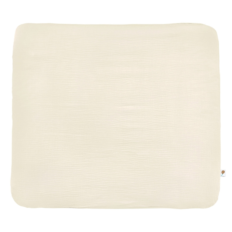 Bio Wickelauflagenbezug Musselin creme 85x75cm