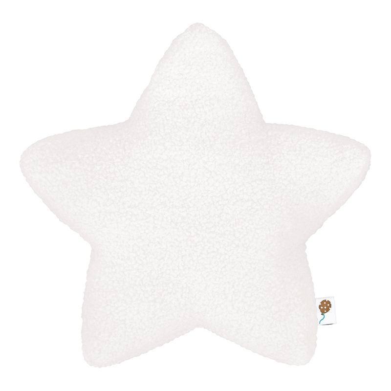 Kissen Stern Bouclé cremeweiß 38cm