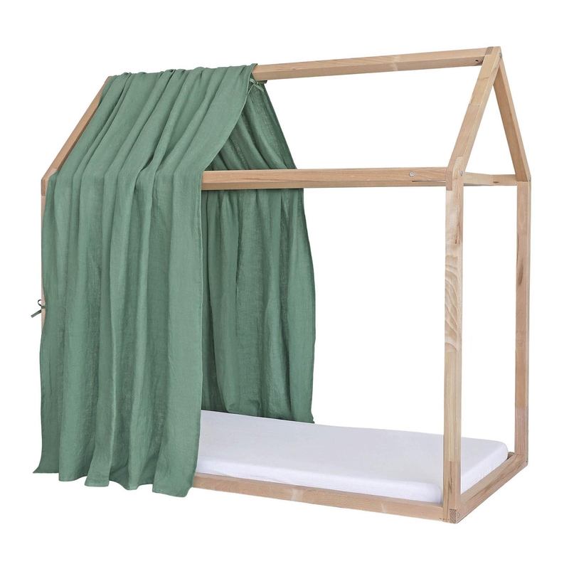 Leinen Hausbett-Himmel khaki recycelt 1 St.