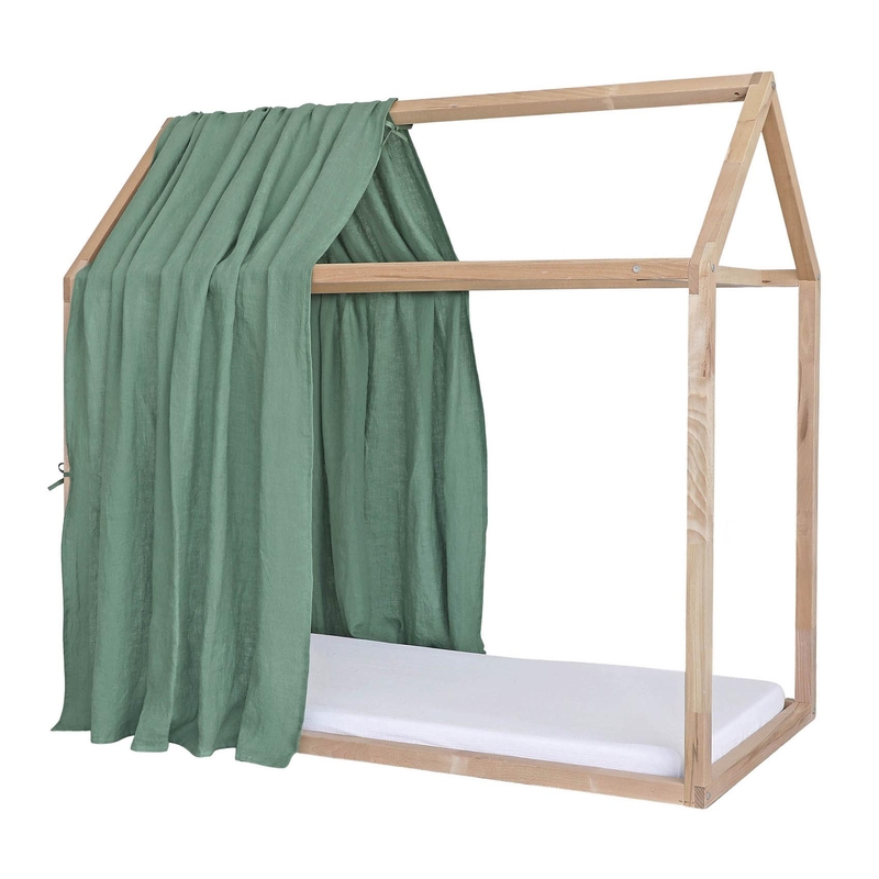 Leinen Hausbett-Himmel khaki 315cm recycelt 1 Stk.