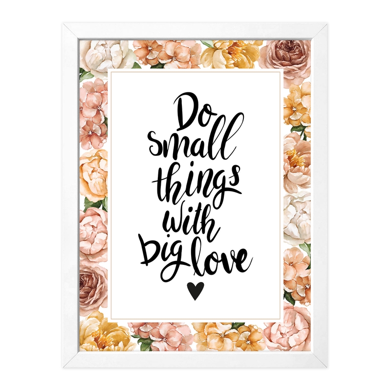 Blumenposter &#039;Small Things Big Love&#039; 30x40cm