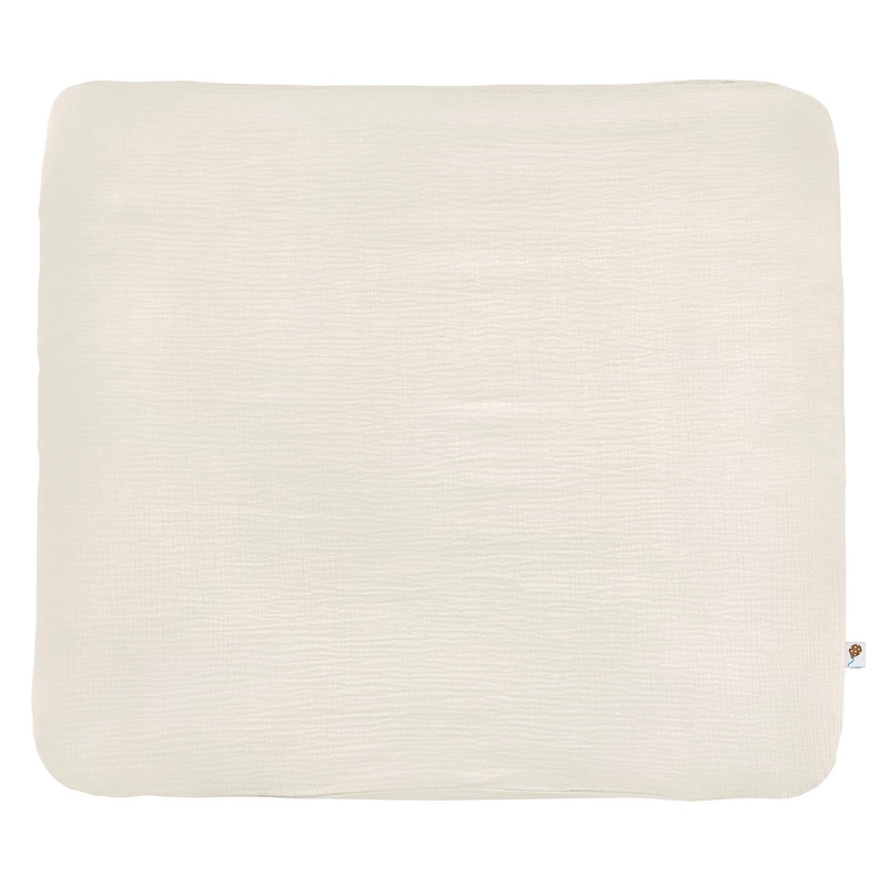 Bio Wickelauflagenbezug Musselin creme 85x75cm