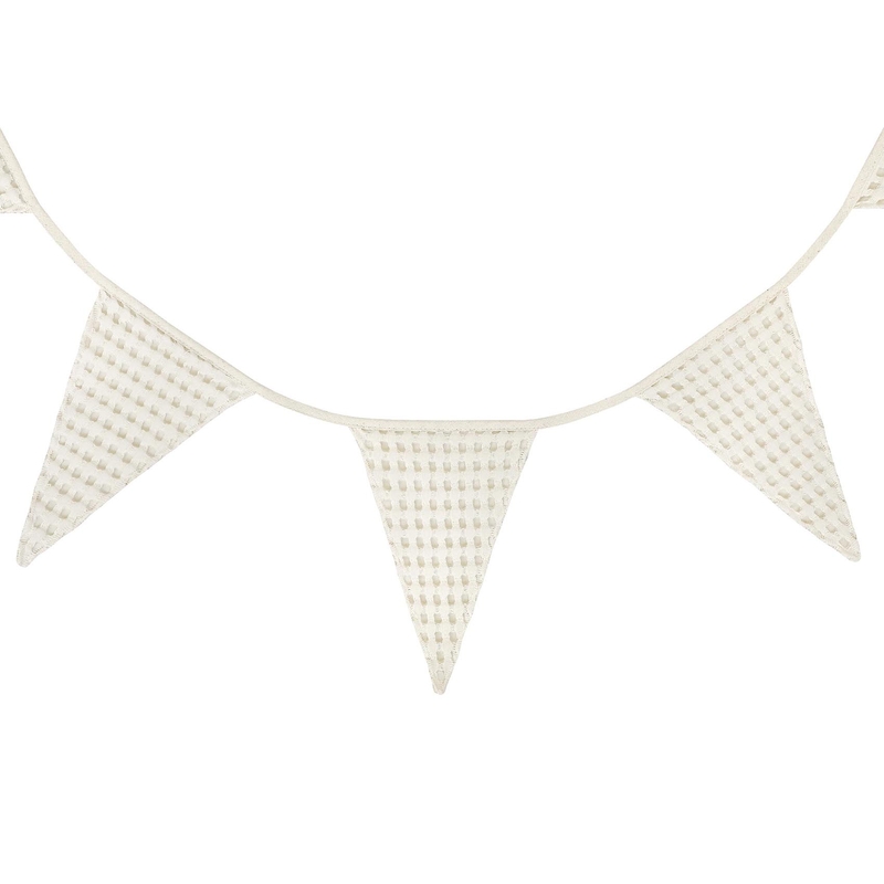 Wimpelkette Waffelpique creme 330cm