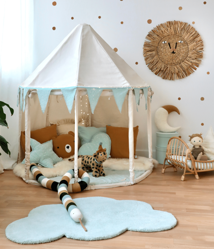 Spielzimmer in Mint &amp; Camel