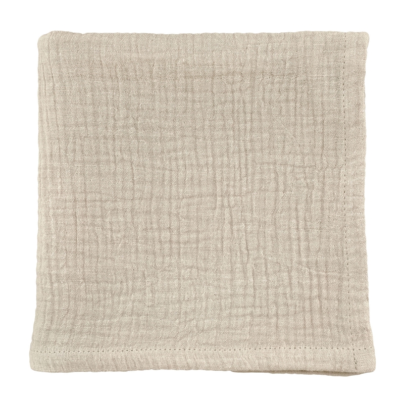 Bio Baby Mulltuch beige 70x70cm handmade