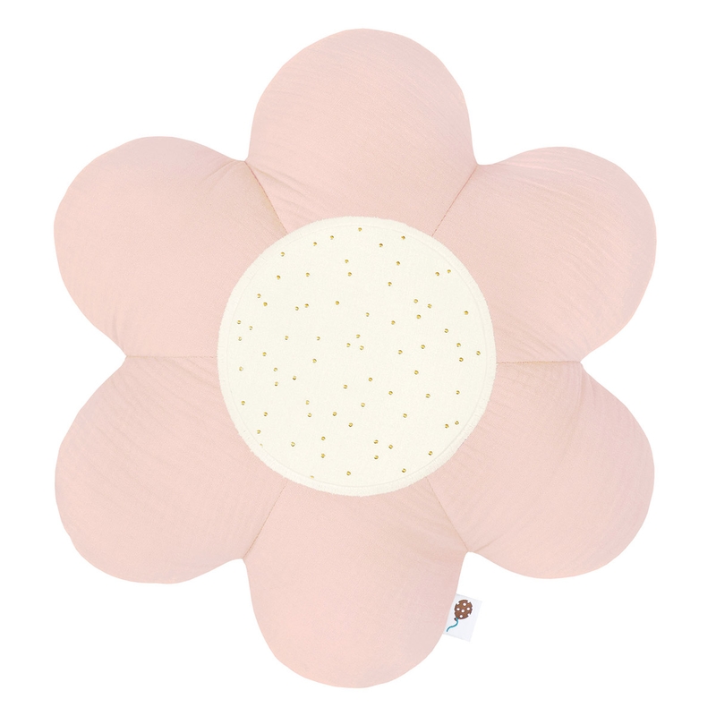 Kissen Blume puderrosa/creme 40cm