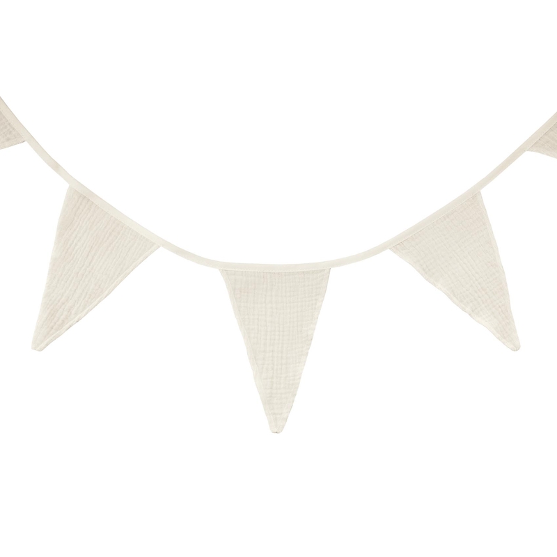 Wimpelkette Musselin creme 330cm