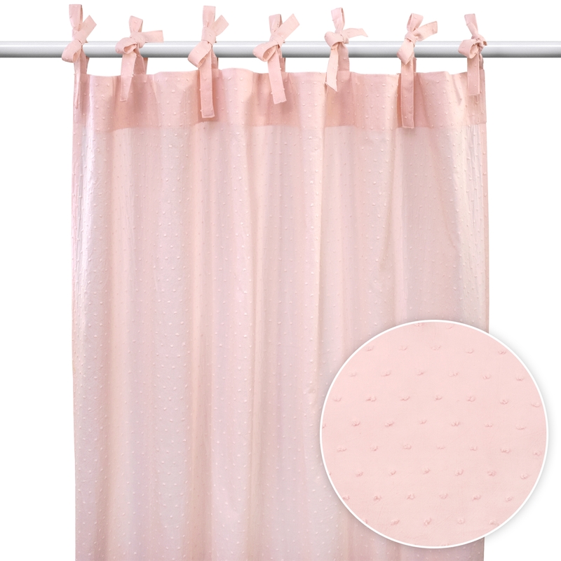 Vorhang mit 3D-Punkten rosa H 240cm