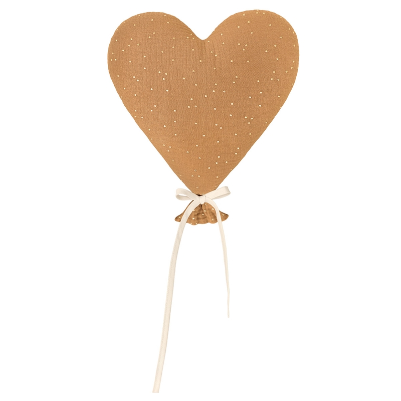 Kinderzimmer Wanddeko &#039;Herz&#039; camel/gold 30cm
