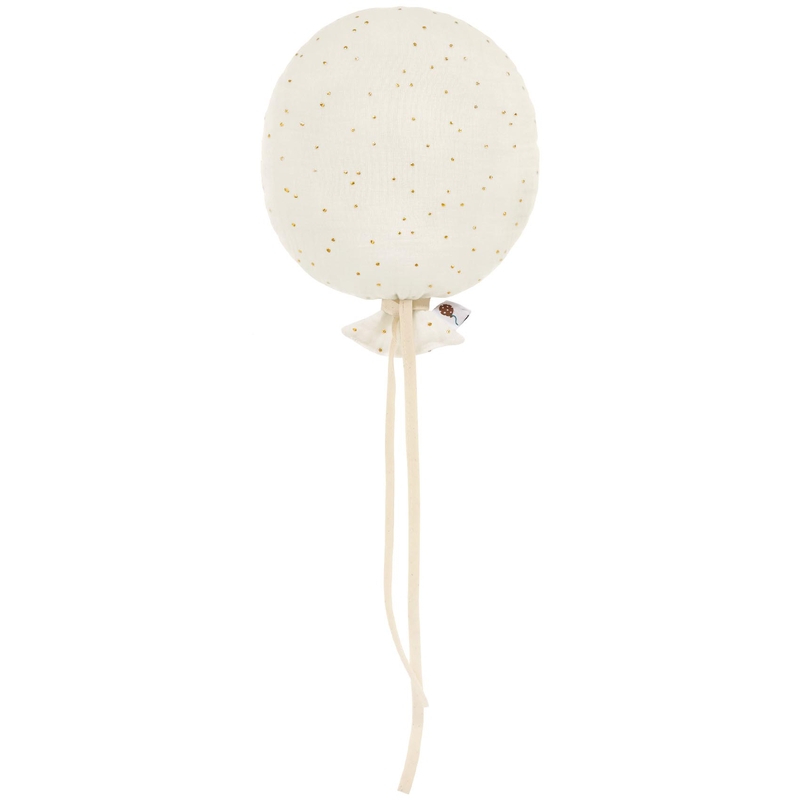 Wanddeko &#039;Luftballon&#039; Goldpunkte creme