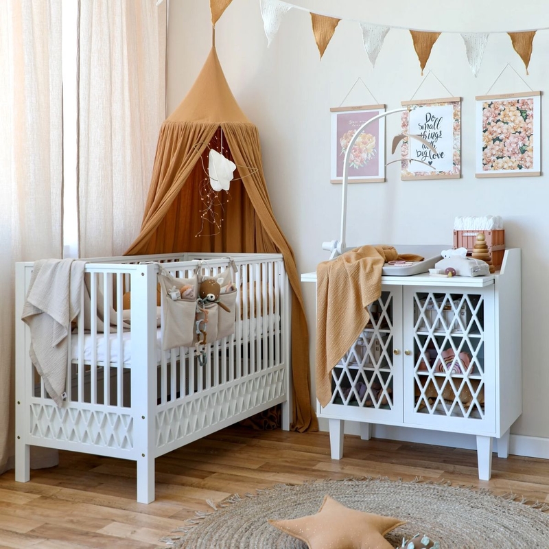 Gemütliches Babyzimmer in Camel &amp; Creme
