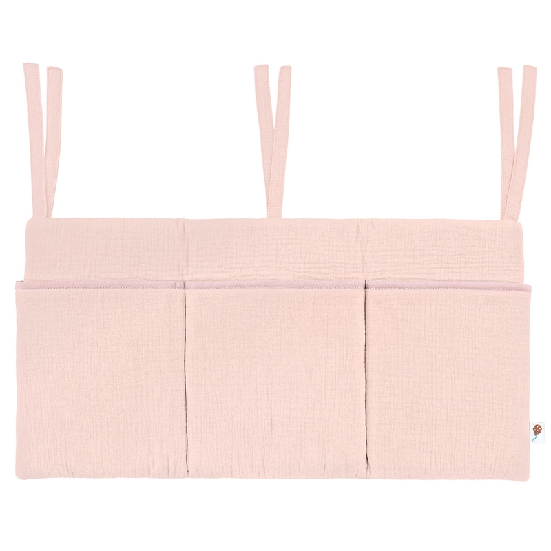 Betttasche Musselin puderrosa 60x30cm