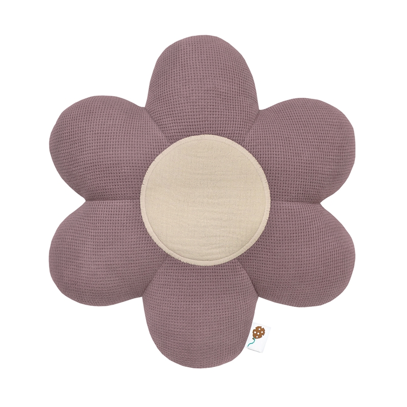 Kissen &#039;Blume&#039; mauve/beige 30cm