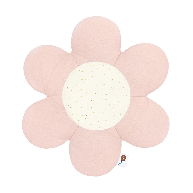 Kissen Blume puderrosa/creme 30cm