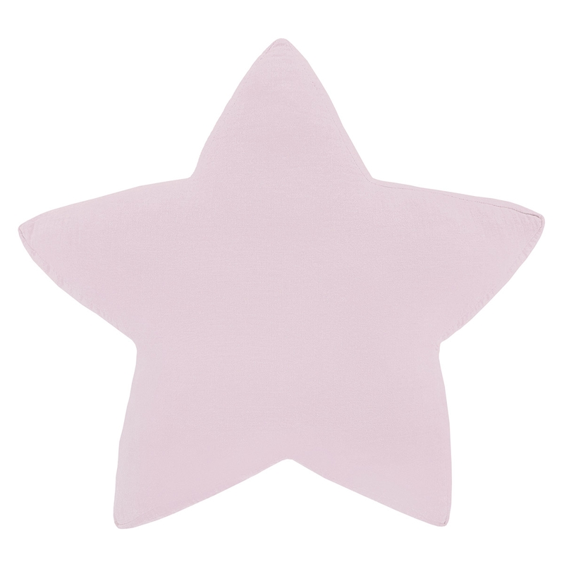 Kissen Stern Musselin flieder 38cm
