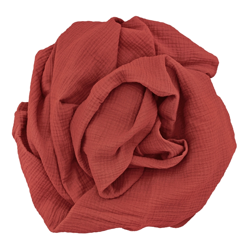 Bio Swaddle/Pucktuch Musselin rost 120x120cm