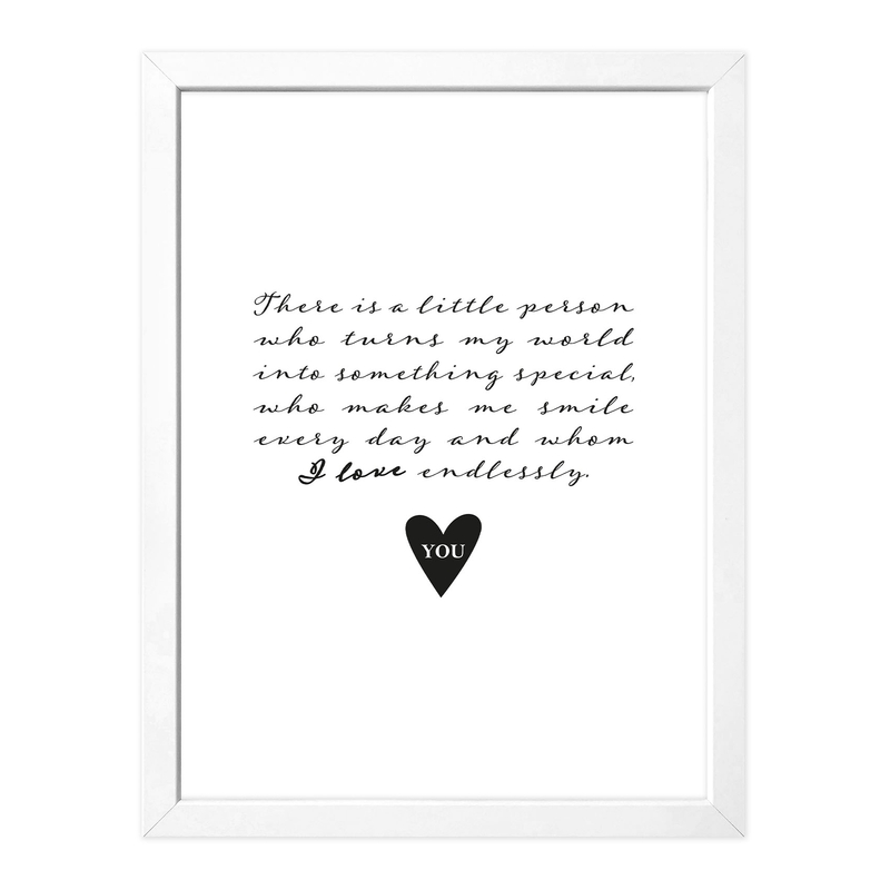 Poster &#039;Love Endlessly&#039; Typo 30x40cm