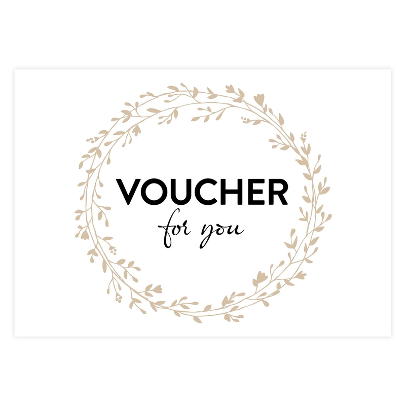 Geschenkgutschein &#039;Boho&#039; englisch (E-Mail)
