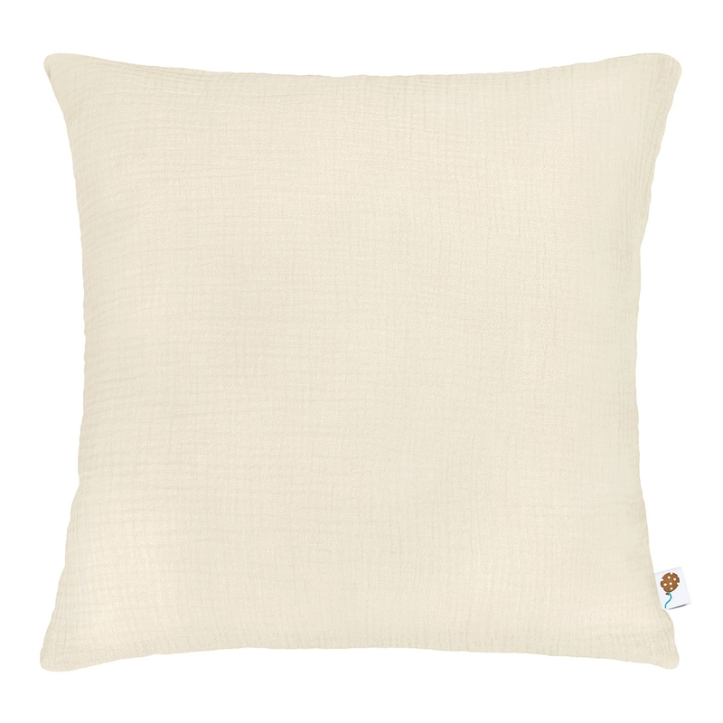 Bio Kissenbezug Musselin creme 40x40cm