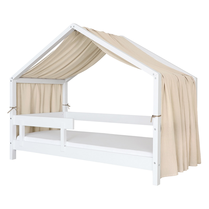 Hausbett-Himmel Musselin beige