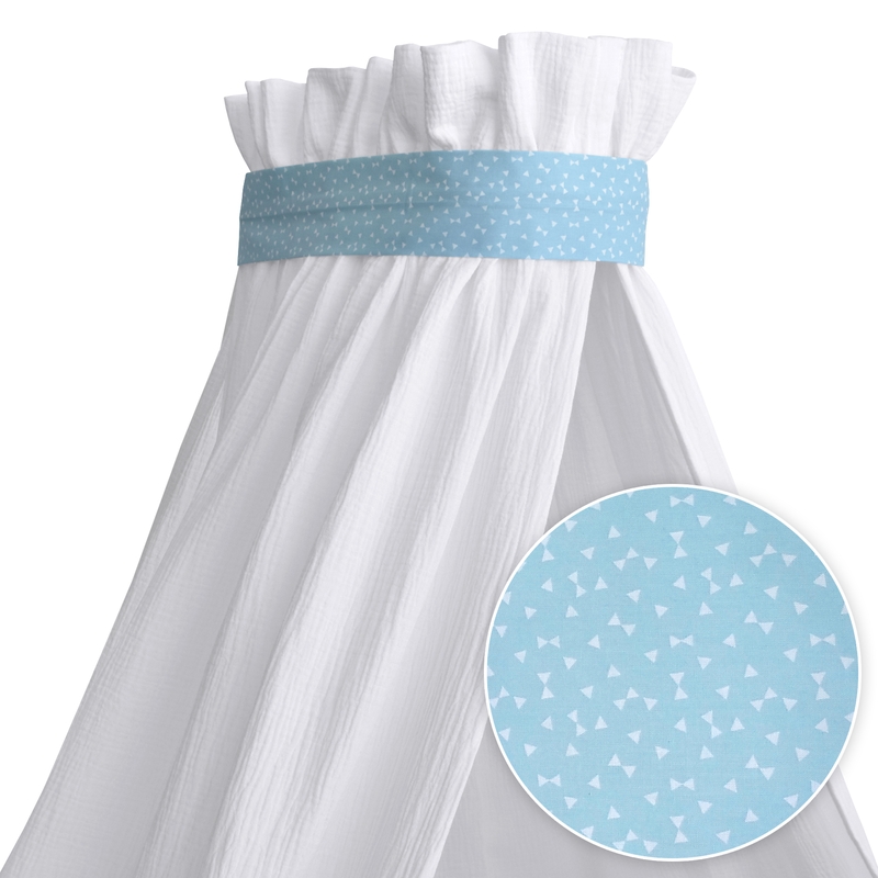 Dekoband für Babyhimmel Dreiecke blau