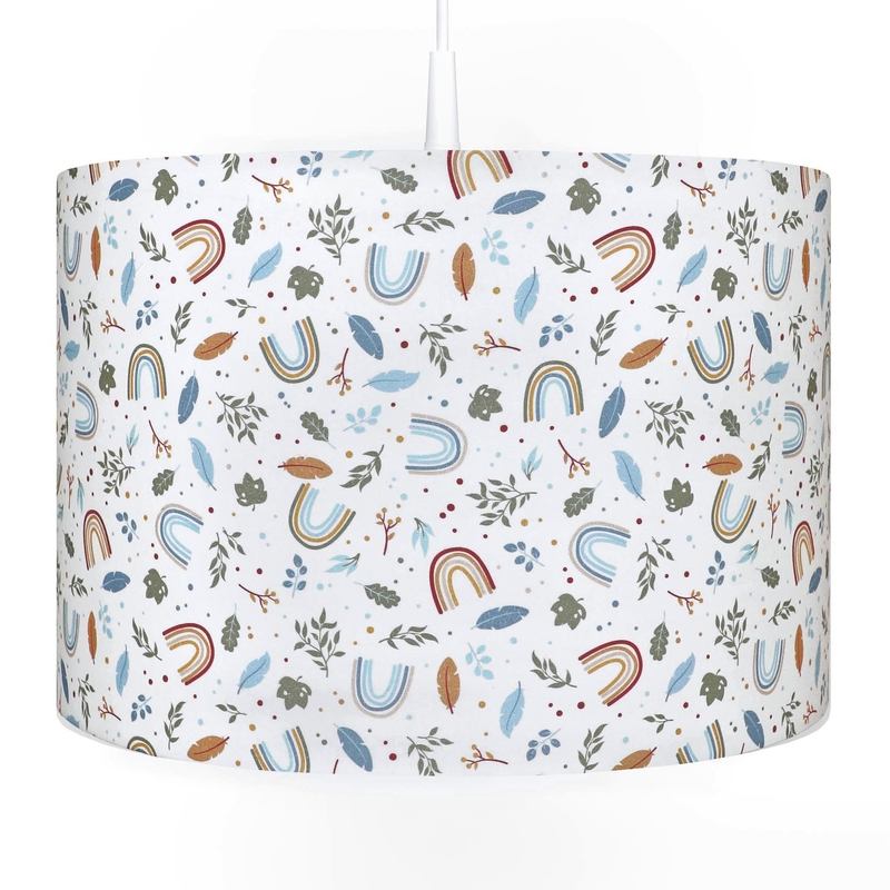 Kinderlampe 'Regenbogen' camel/blau handmade